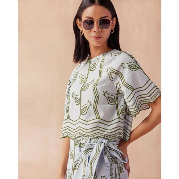 NEW OMIKA adi blouse in vani-dew - Picture 3 of 4